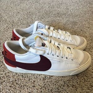 Nike Maroon & White Sneakers
